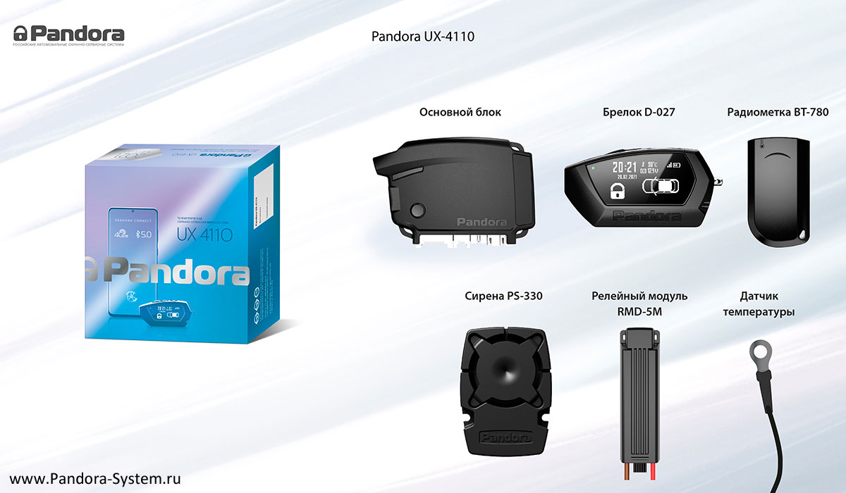 Комплектация Pandora UX 4110 v2