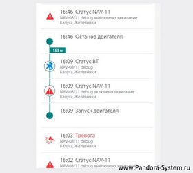 Список событий в мобильном приложении