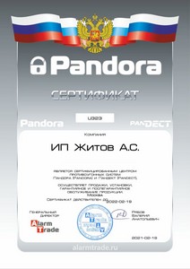 Сертификат Pandora Бутово